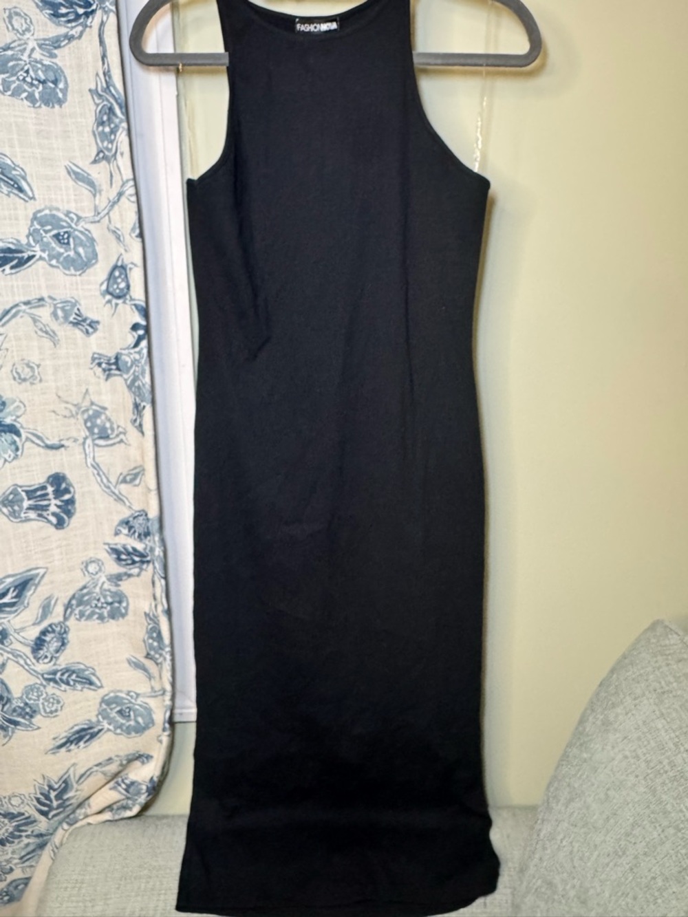 Fashion Nova Black Ribbed Tank Midi Dress - Sleek Fitted Silhouette